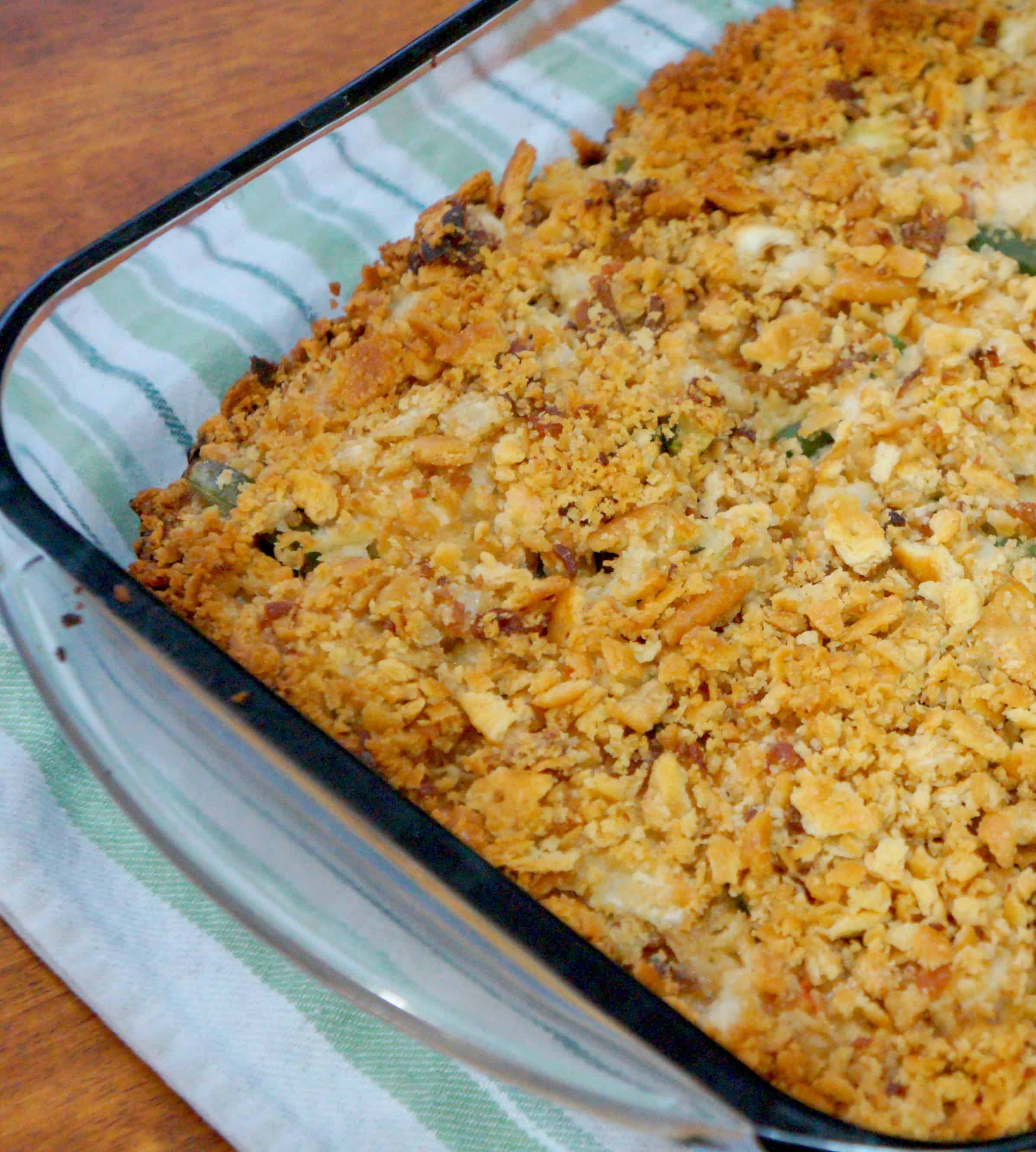 chicken and green bean casserole pan. Easy green bean casserole with chicken recipe.