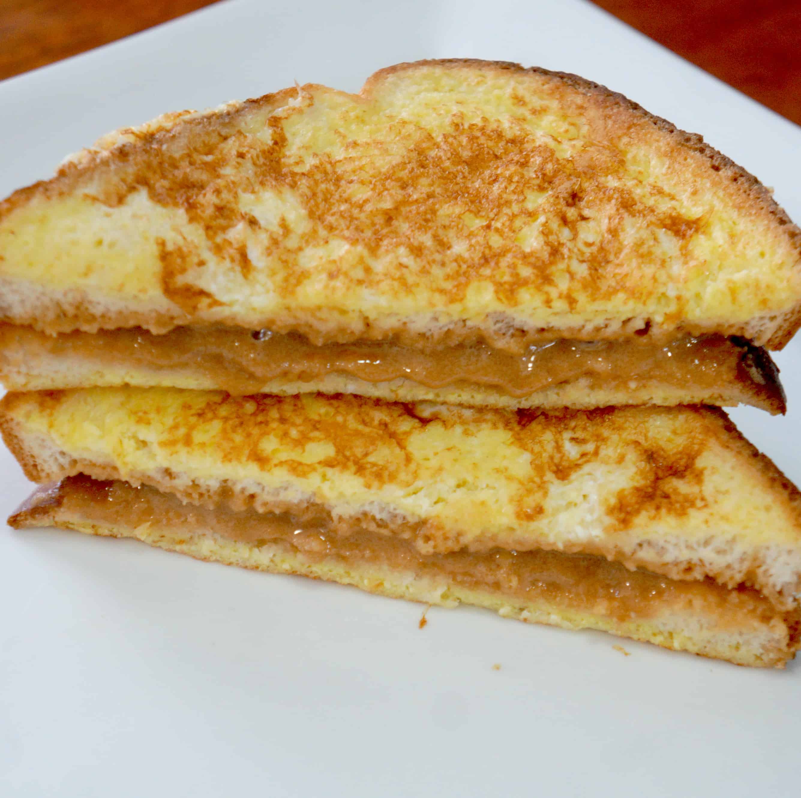 Peanut Butter & Brown Sugar French Toast. Easy breakfast recipe.