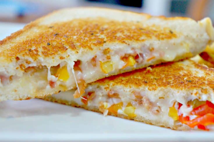 Bacon & Banana Peppers Grilled Cheese