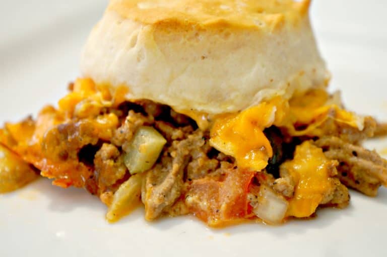 Cheeseburger Casserole with Pillsbury Biscuits