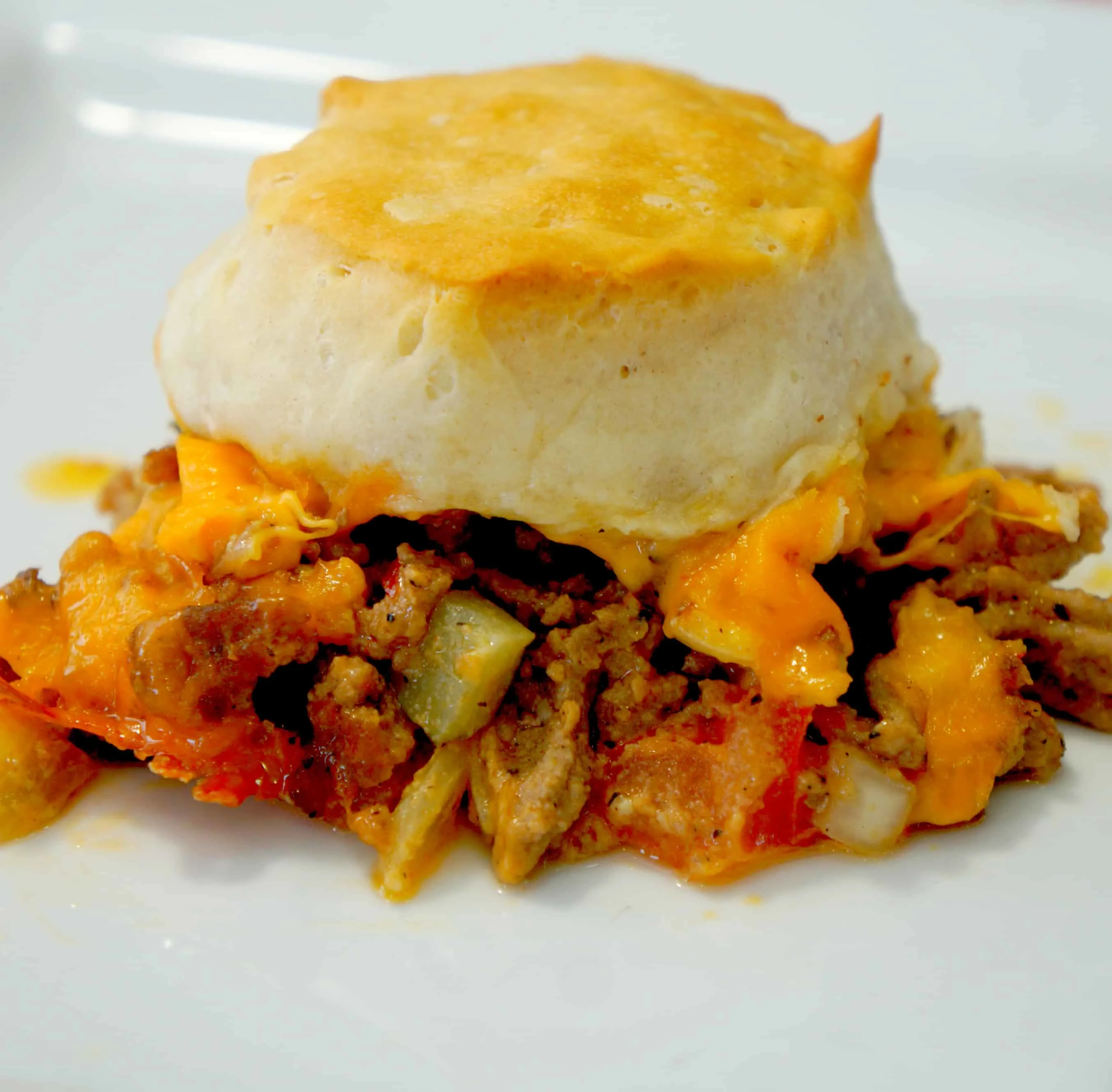 This Cheeseburger casserole is an easy dinner recipe that puts all the ingredients of a hamburger in one dish.