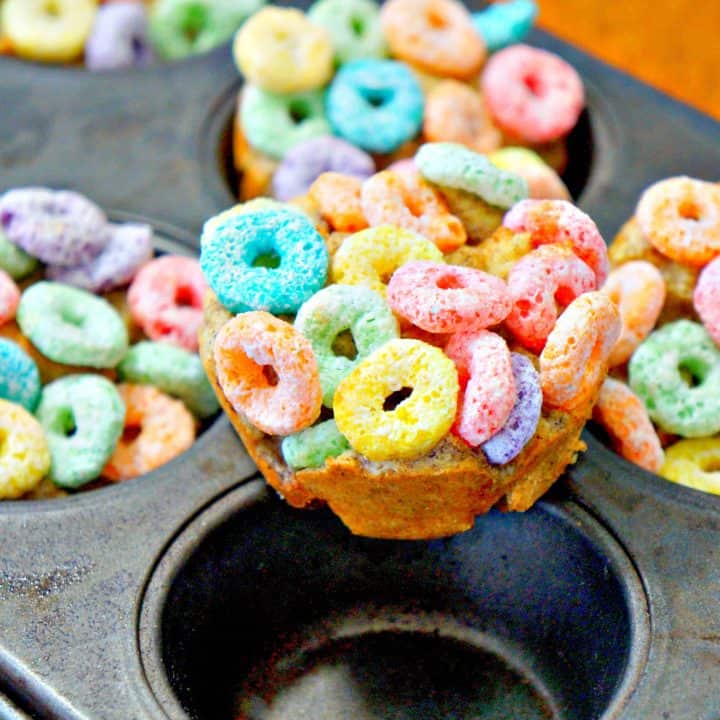 Muffin Tin Fruit Loop French Toast