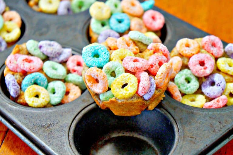 Muffin Tin Fruit Loop French Toast
