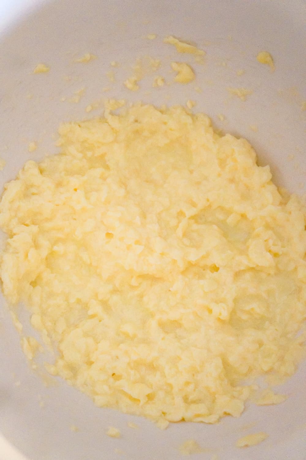 butter and egg white after mixing 