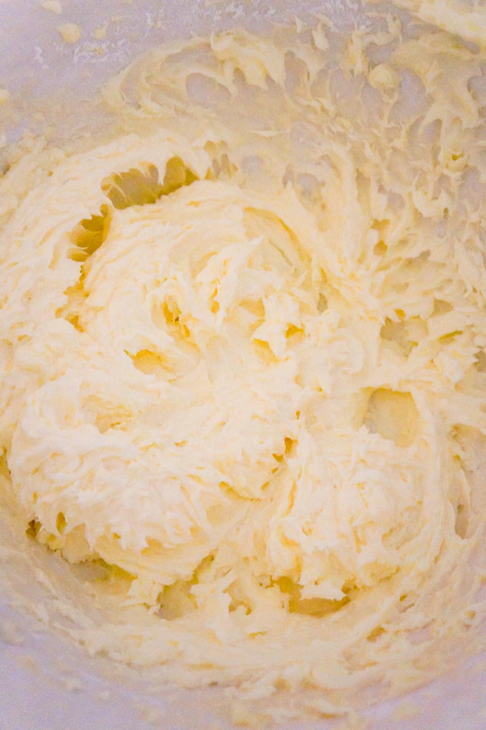 creamed together icing sugar, butter and egg white mixture