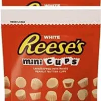 NEW Reese's White Chocolate Peanut Butter Cups Minis Candy: 8-Ounce Bag (2)