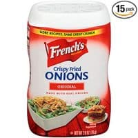 French's Original, Crunchy Topping, Onion Flavoring, Original Crispy Fried Onions, 2.8 Ounce (Pack of 15)
