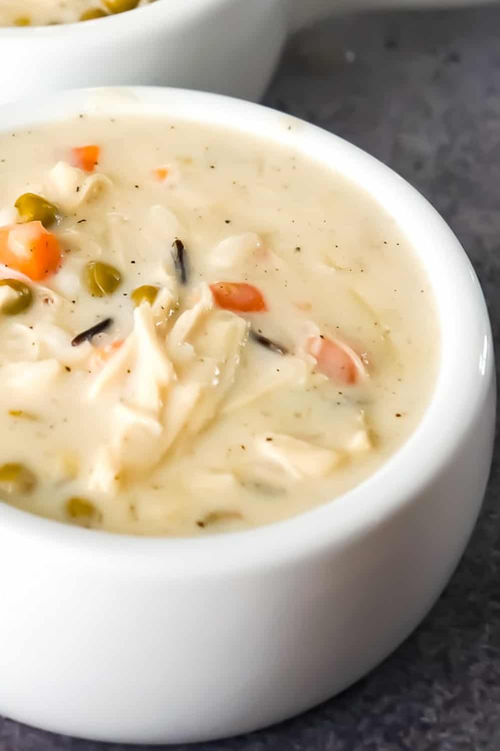 Creamy Turkey Soup with Rice is a perfect fall comfort food recipe. This hearty soup is a great way to use up your leftover Thanksgiving turkey.