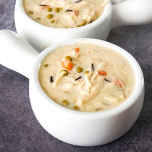 Creamy Turkey Soup with Rice is a perfect fall comfort food recipe. This hearty soup is a great way to use up your leftover Thanksgiving turkey.