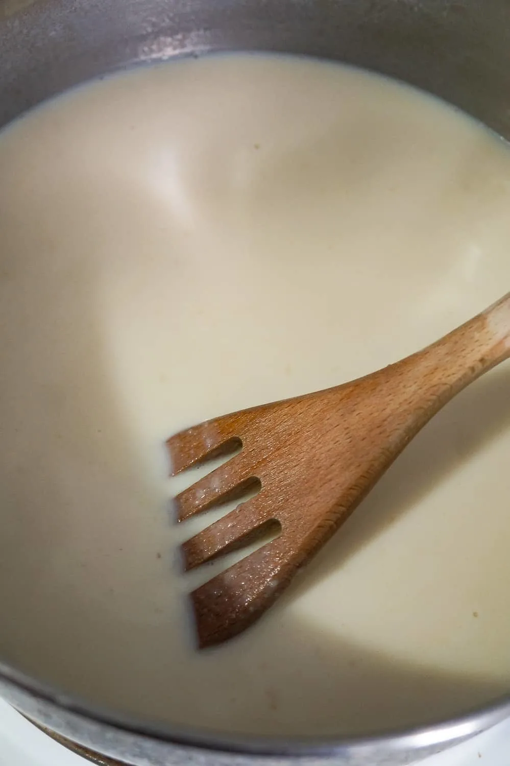 milk and chicken broth mixture