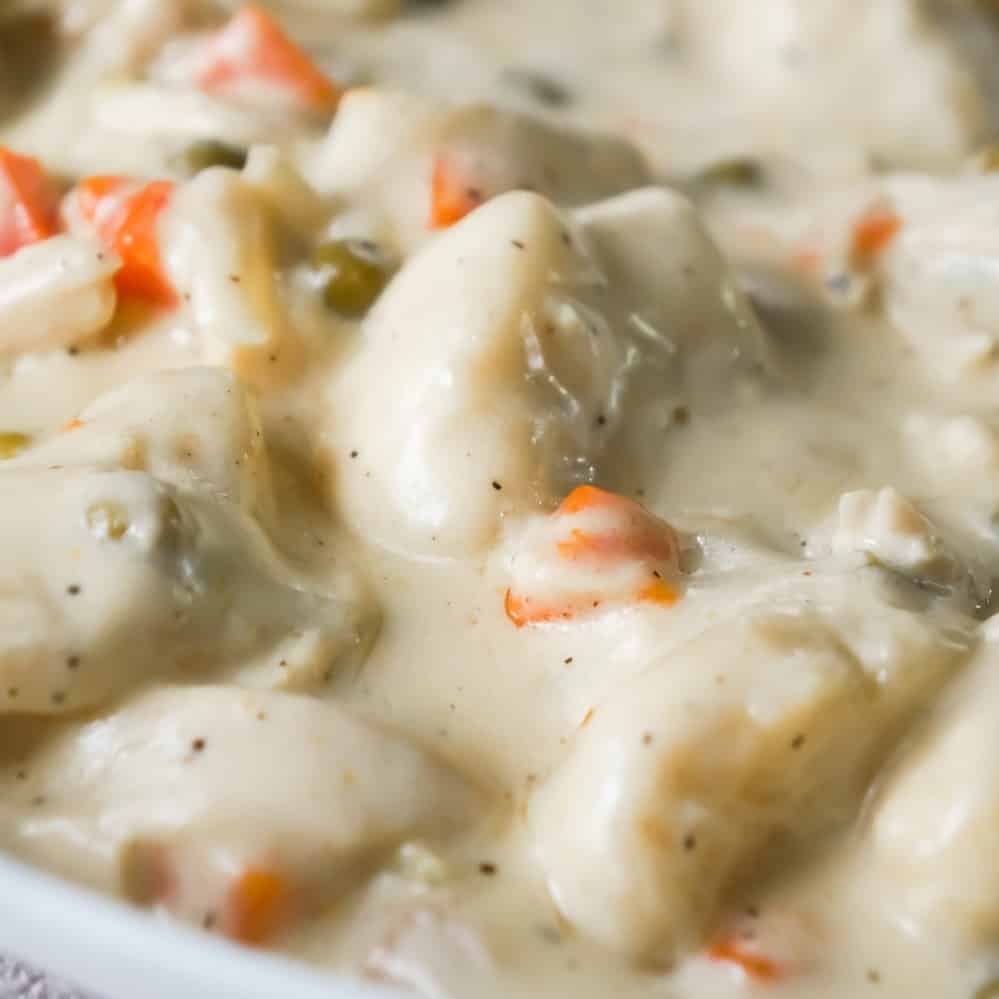 Easy Chicken and Dumplings with Biscuits