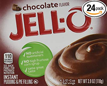 Jell-O Chocolate Instant Pudding Mix 3.9 Ounce Box (Pack of 24)