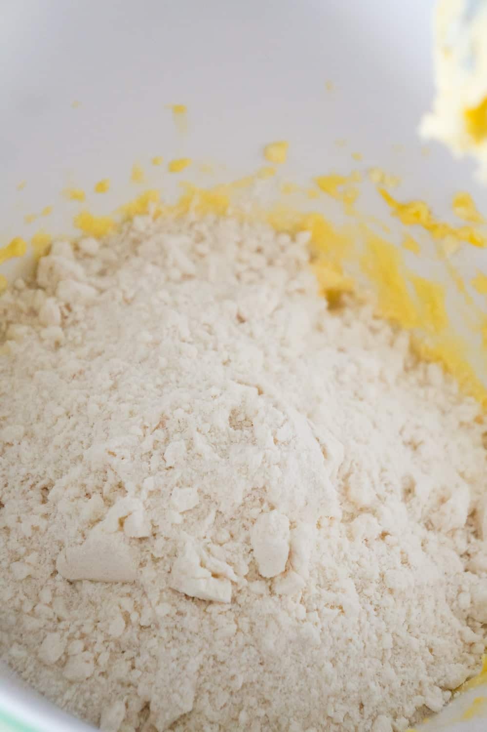 sugar cookie mix in a mixing bowl