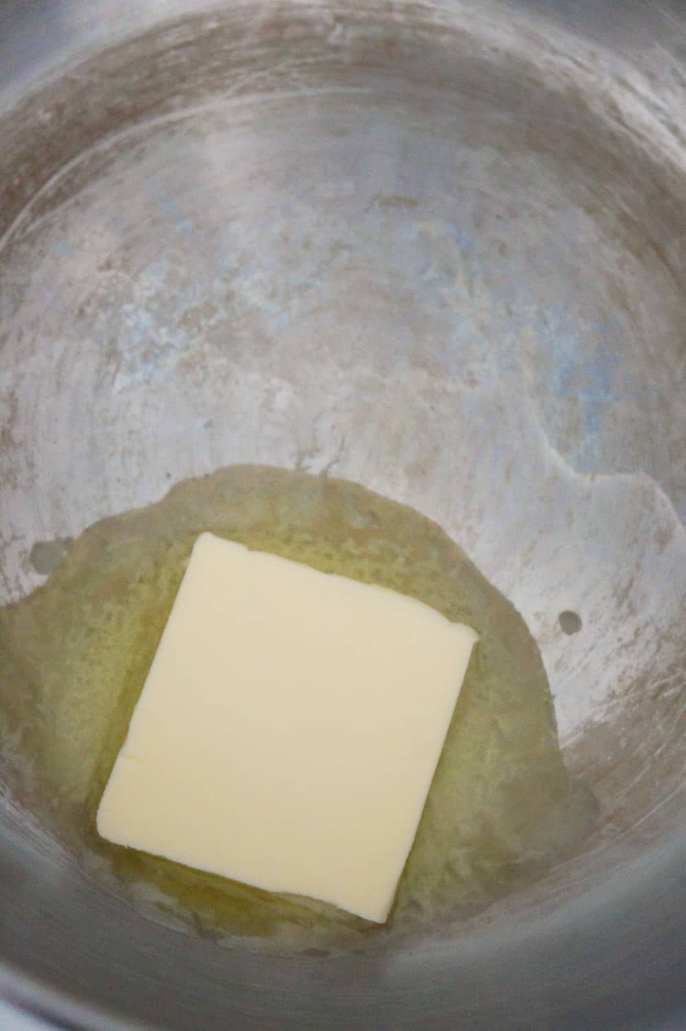 butter melting in a pot