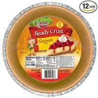 Keebler Ready Crust, Pie Crust, Graham Cracker, 9-inch No-Bake, Ready to Use, 72 oz (12 Count)