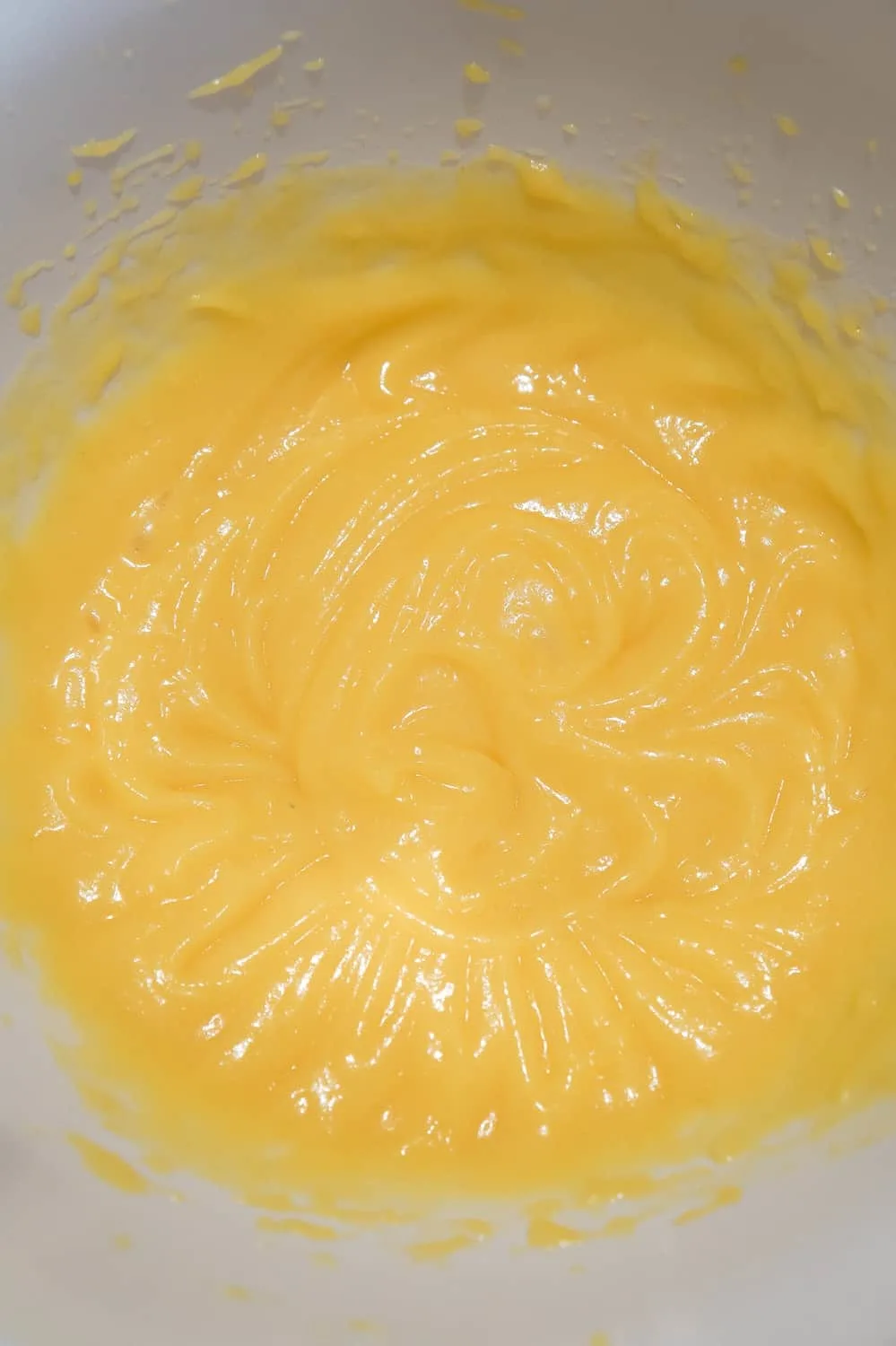 vanilla pudding mixture in a bowl