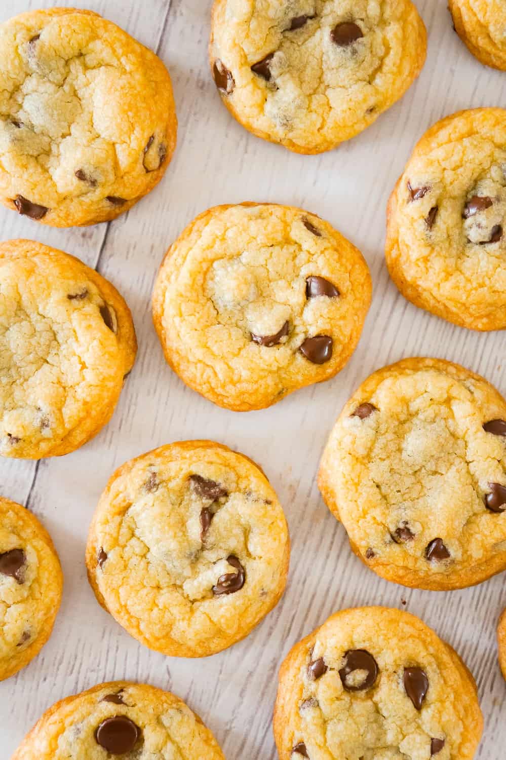 Chocolate Chip Cookies with Crisco are an easy and addictive cookie recipe using Golden Crisco instead of butter. These chewy chocolate chip cookies are loaded with semi sweet chocolate chips.