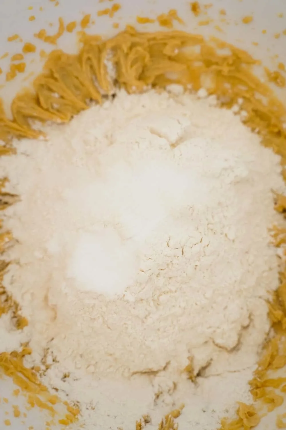 all purpose flour, baking soda and salt in a mixing bowl