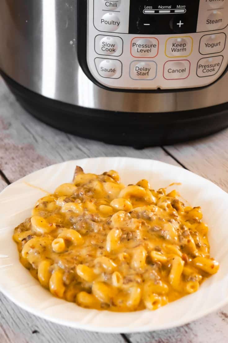 Instant Pot Bacon Cheeseburger Pasta THIS IS NOT DIET FOOD
