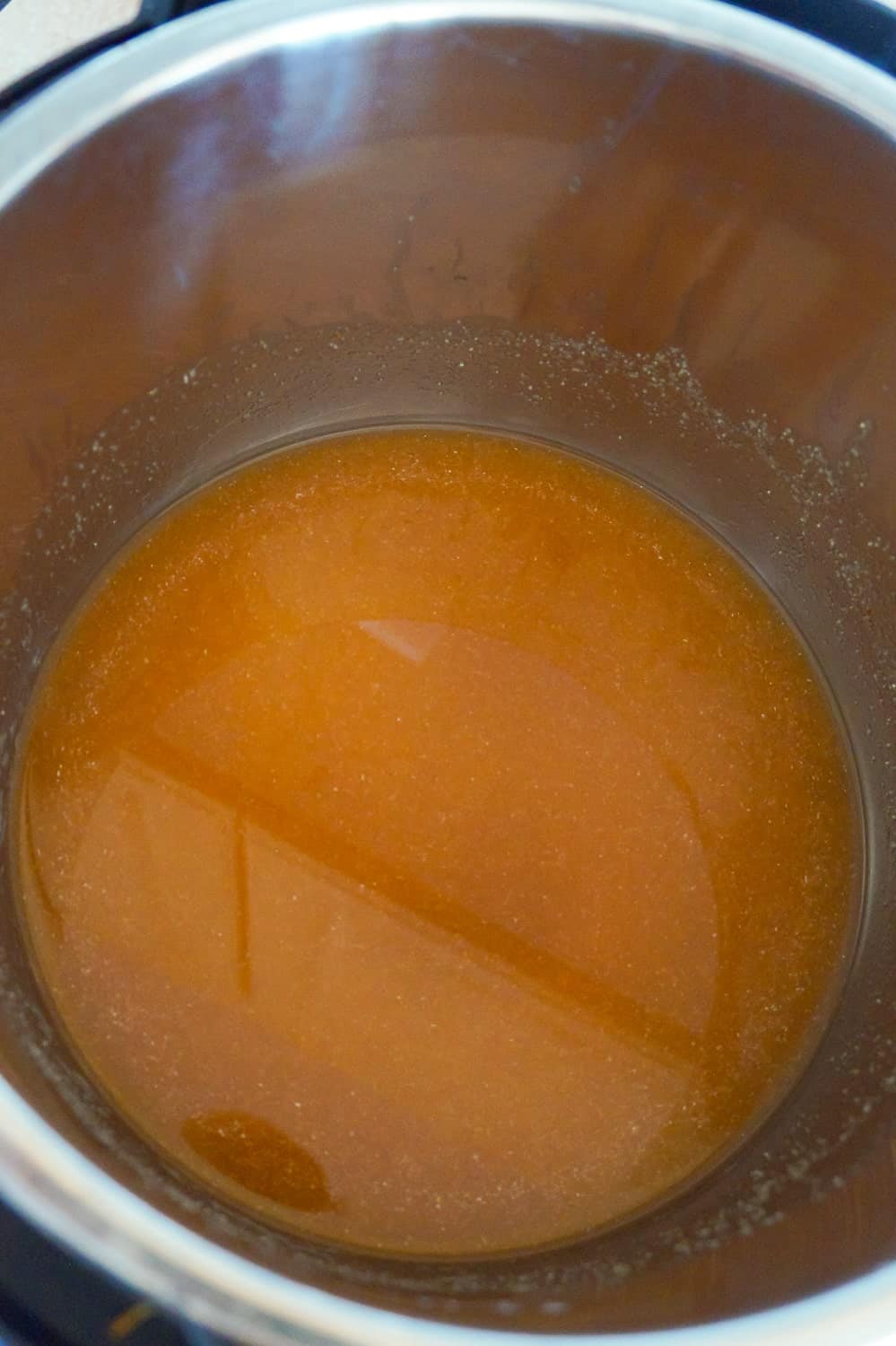 cooking liquid in an Instant Pot