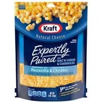 Kraft Expertly Paired Shredded Cheese for Mac 'N Cheese, Mozzarella & Cheddar (8 oz Bag)