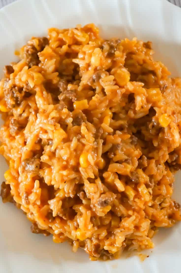 Instant Pot Cheesy Ground Beef and Rice - THIS IS NOT DIET FOOD