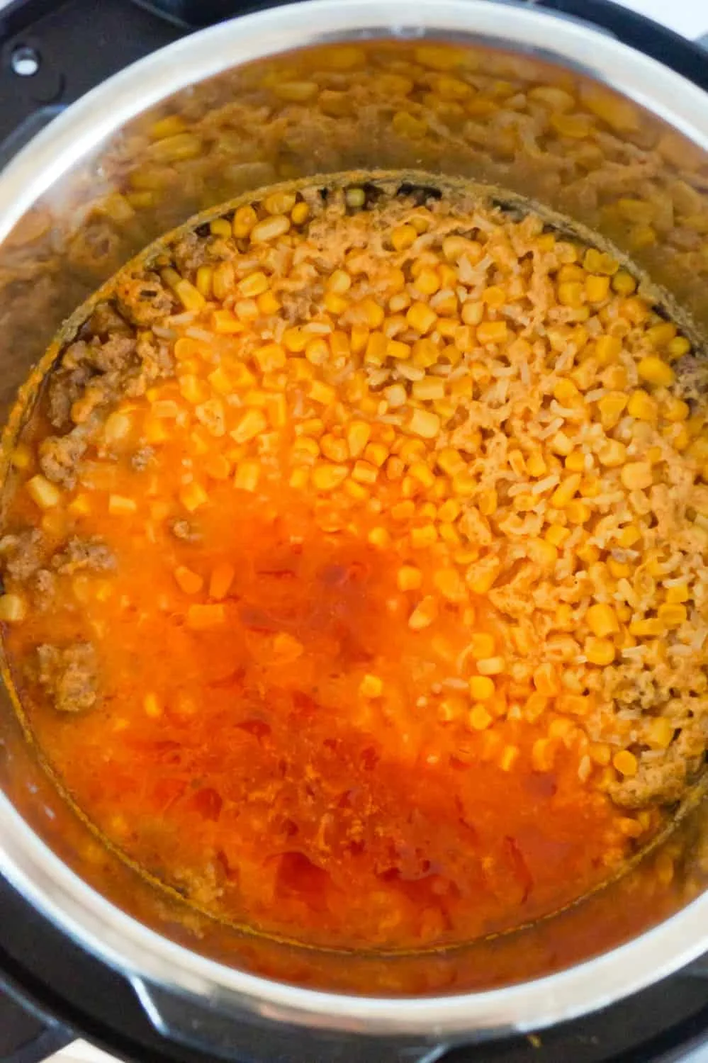 corn and rice dish in an Instant Pot