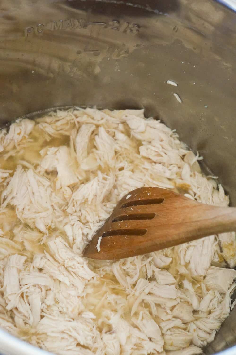 shredded chicken breast in an Instant Pot