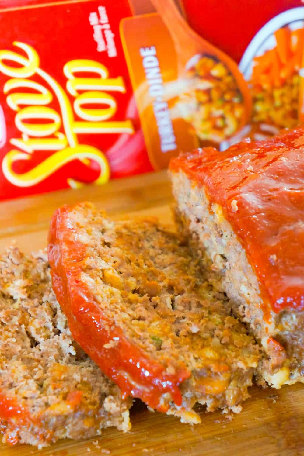 Meatloaf with Stuffing is an easy ground beef dinner recipe the whole family will love. This delicious meatloaf is made with Stove Top Stuffing Mix.