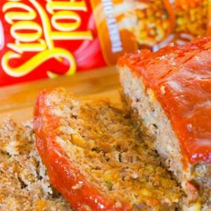 Meatloaf with Stuffing is an easy ground beef dinner recipe the whole family will love. This delicious meatloaf is made with Stove Top Stuffing Mix.