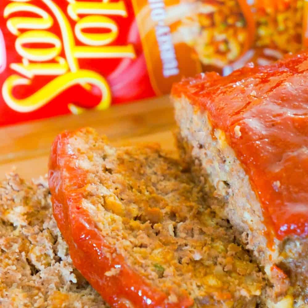 Meatloaf with Stuffing is an easy ground beef dinner recipe the whole family will love. This delicious meatloaf is made with Stove Top Stuffing Mix.