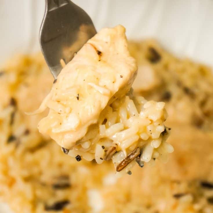 Instant Pot Lemon Pepper Chicken and Rice is an easy and delicious chicken dinner recipe. This creamy long grain and wild rice dish is loaded with tender chicken breast chunks.