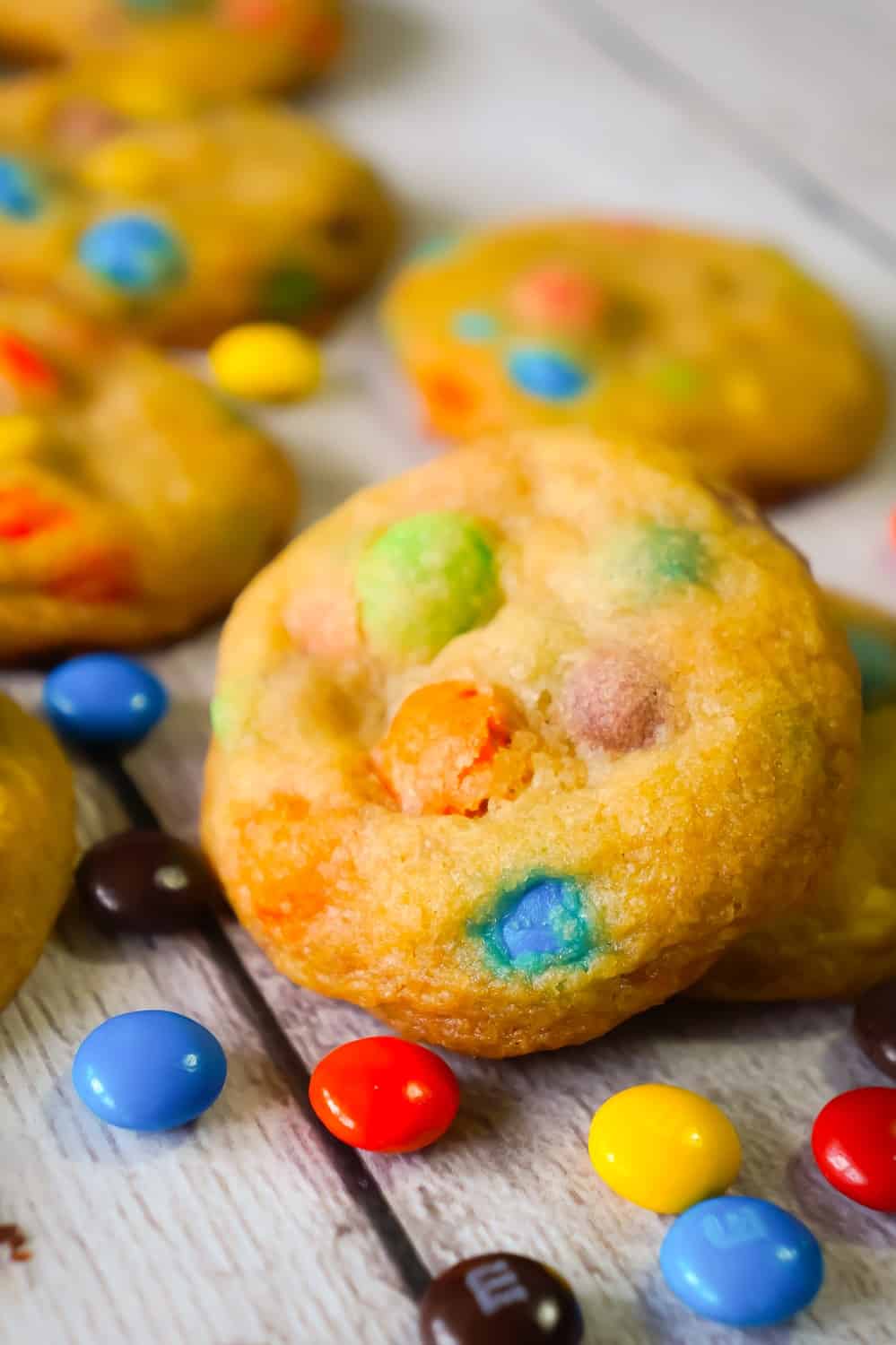 M&M cookies are soft, chewy and loaded with regular M&Ms and mini M&Ms. These delicious homemade cookies will please both kids and adults.