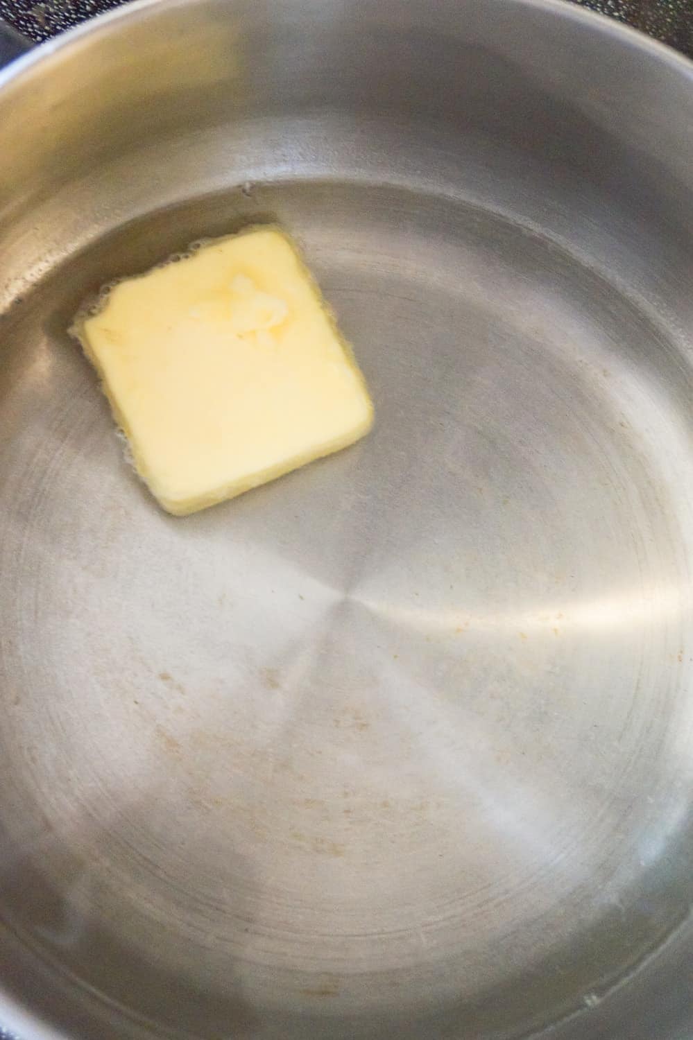 butter and water in a pot