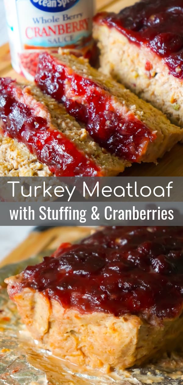 Turkey Meatloaf is an easy ground turkey recipe packed with all the flavours of Thanksgiving. This 2 pound turkey meatloaf is made with Stove Top stuffing and topped with cranberry sauce.