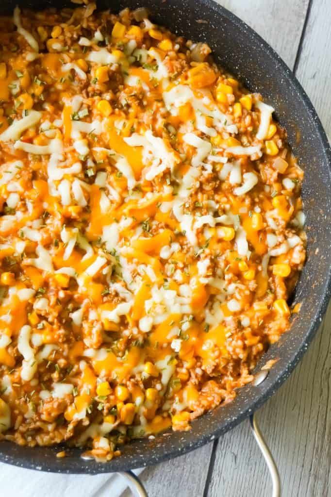 One Pot Mexican Ground Beef and Rice - THIS IS NOT DIET FOOD