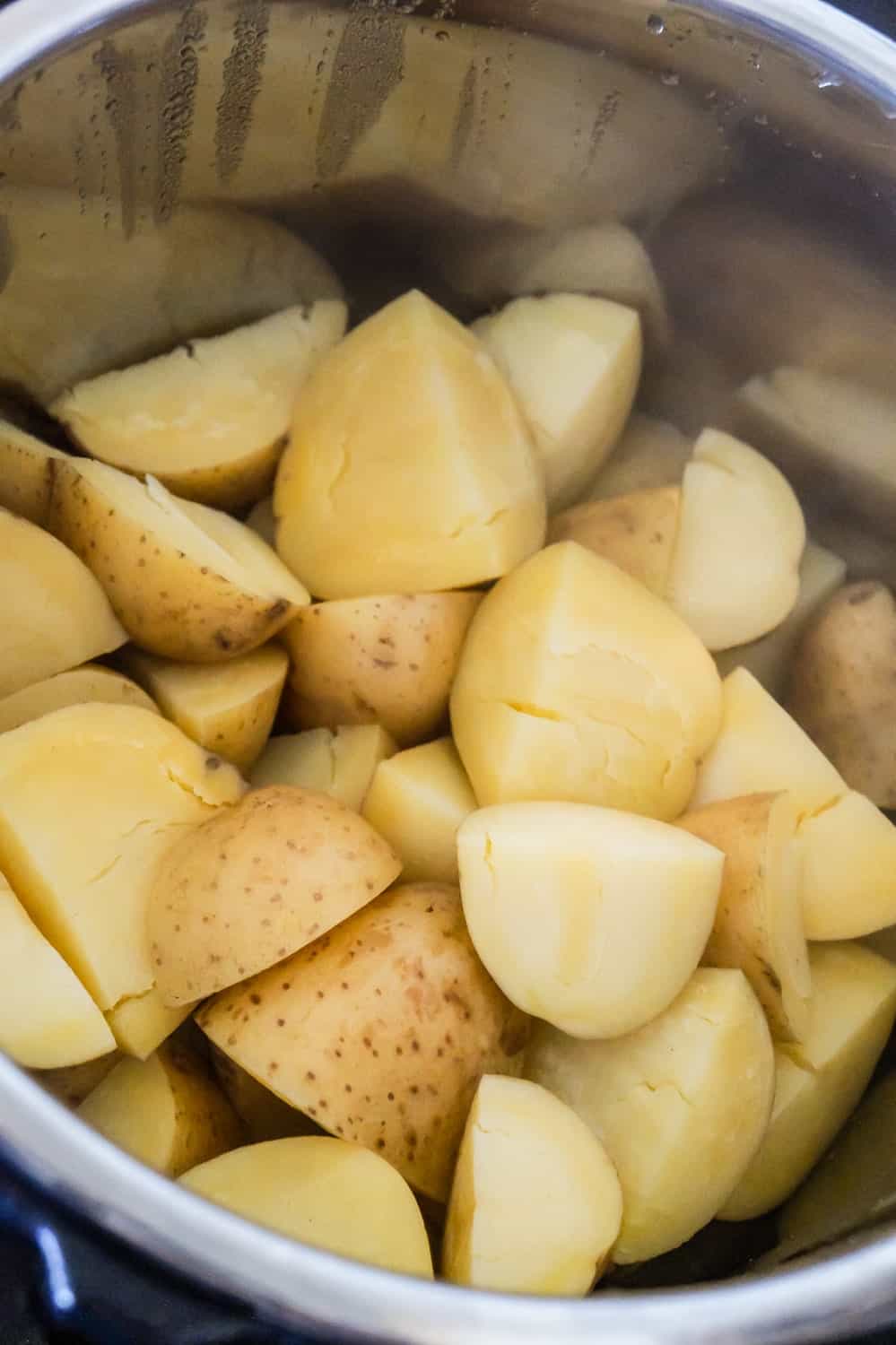 cooked potatoes in an Instant Potatoes