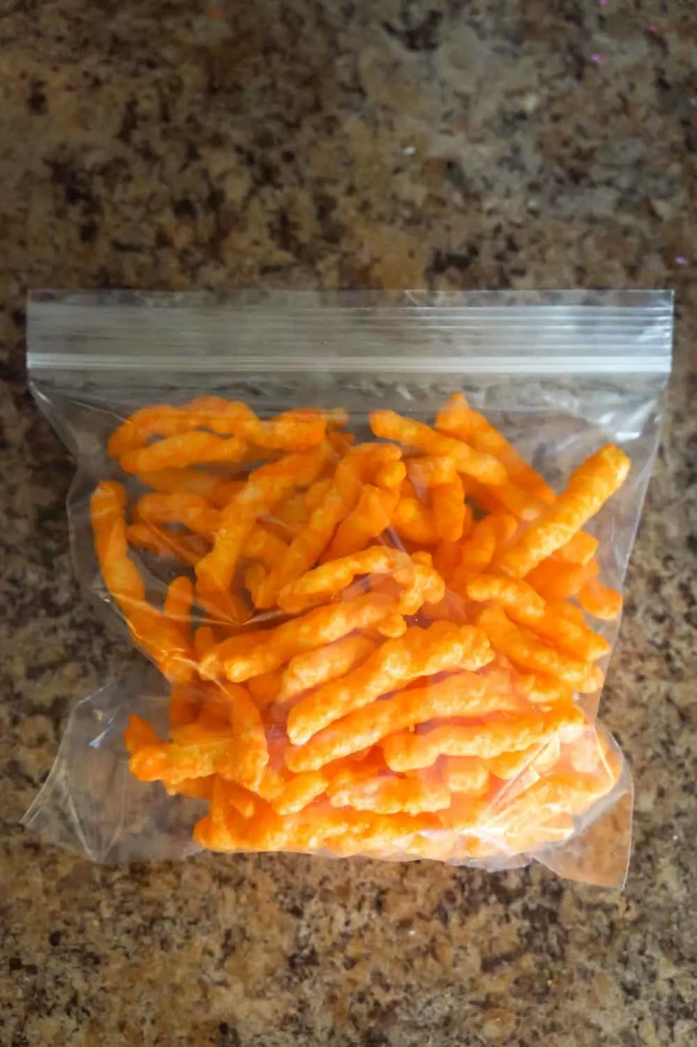 cheetos in a Ziploc bag