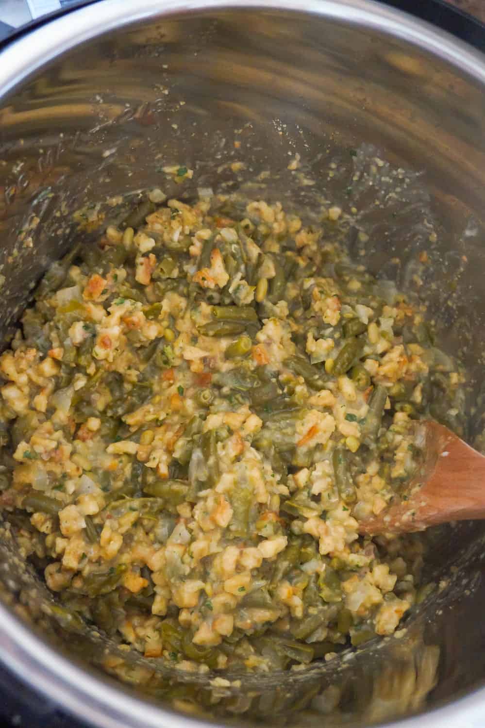 stove top stuff mix stirred into green bean casserole
