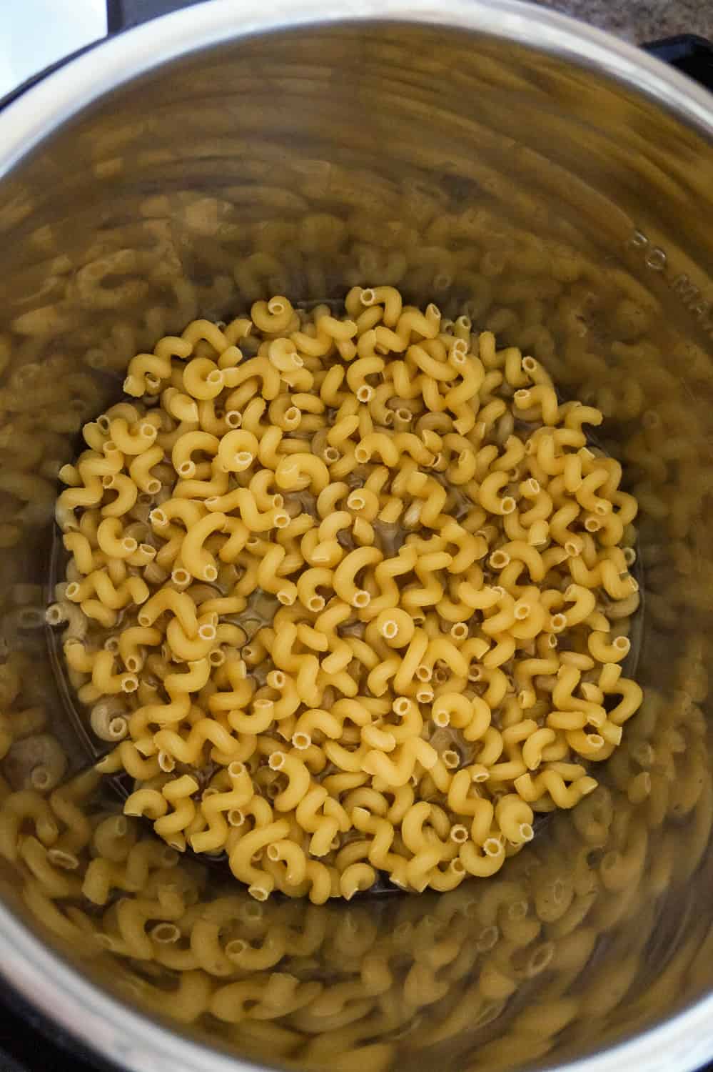 cavatappi noodles in an Instant Pot