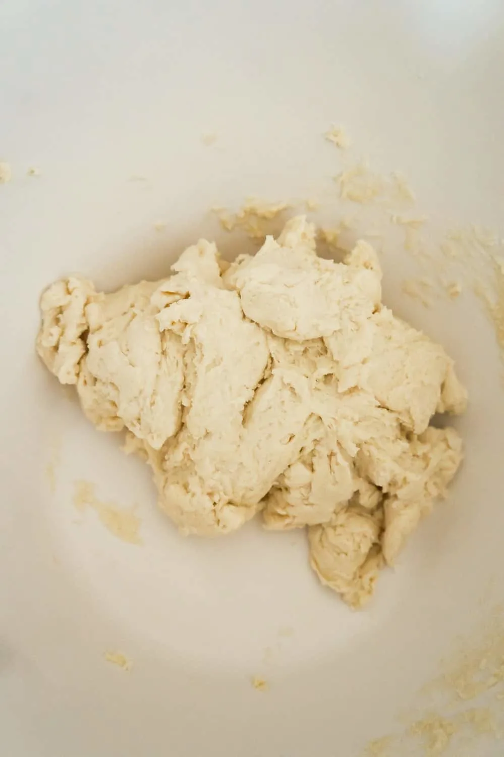 Bisquick dough in a mixing bowl