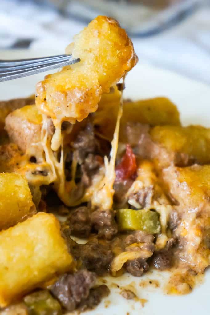 Hamburger Casserole with Tater Tots THIS IS NOT DIET FOOD