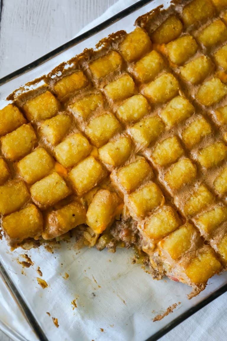 Hamburger Casserole with Tater Tots THIS IS NOT DIET FOOD
