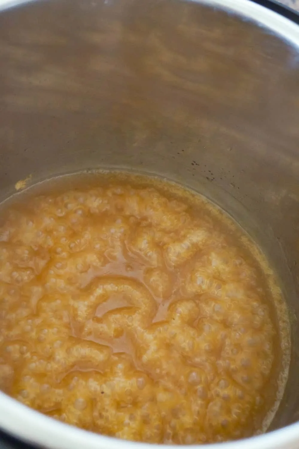 gravy boiling in an Instant Pot