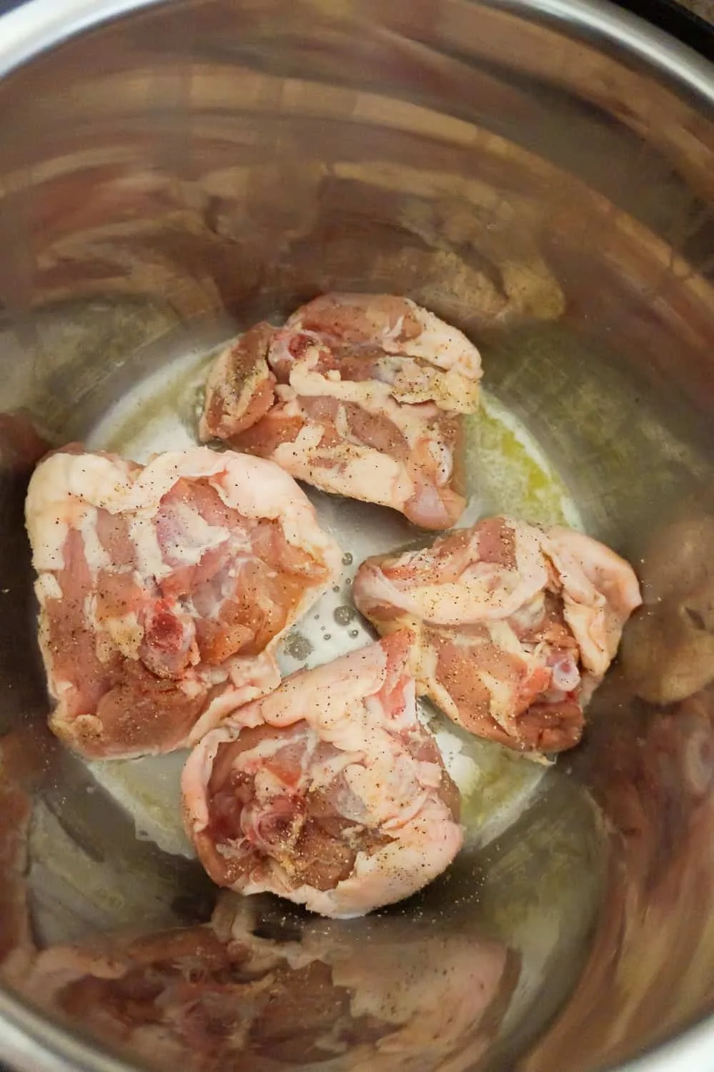 raw chicken thighs in an Instant Pot