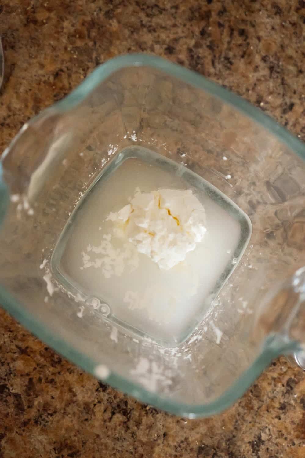 cornstarch and water in a measuring cup