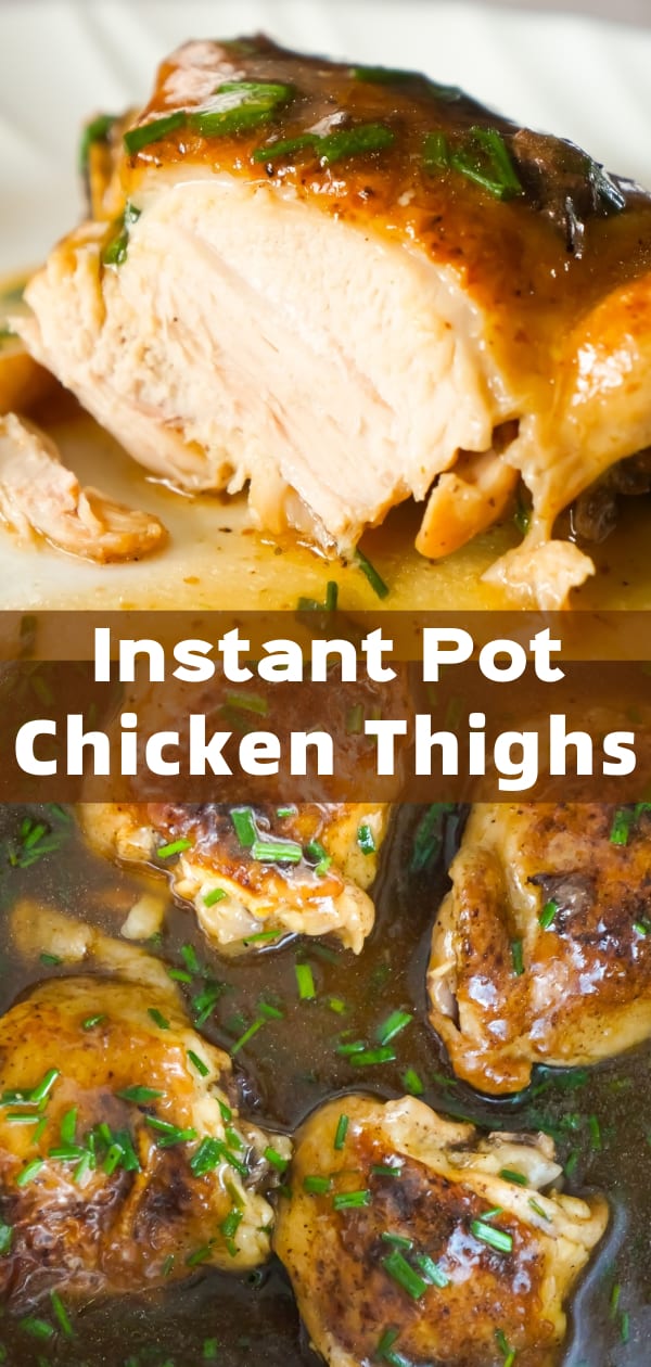 Instant Pot Chicken Thighs is a delicious pressure cooker chicken recipe with gravy cooked all in one pot.