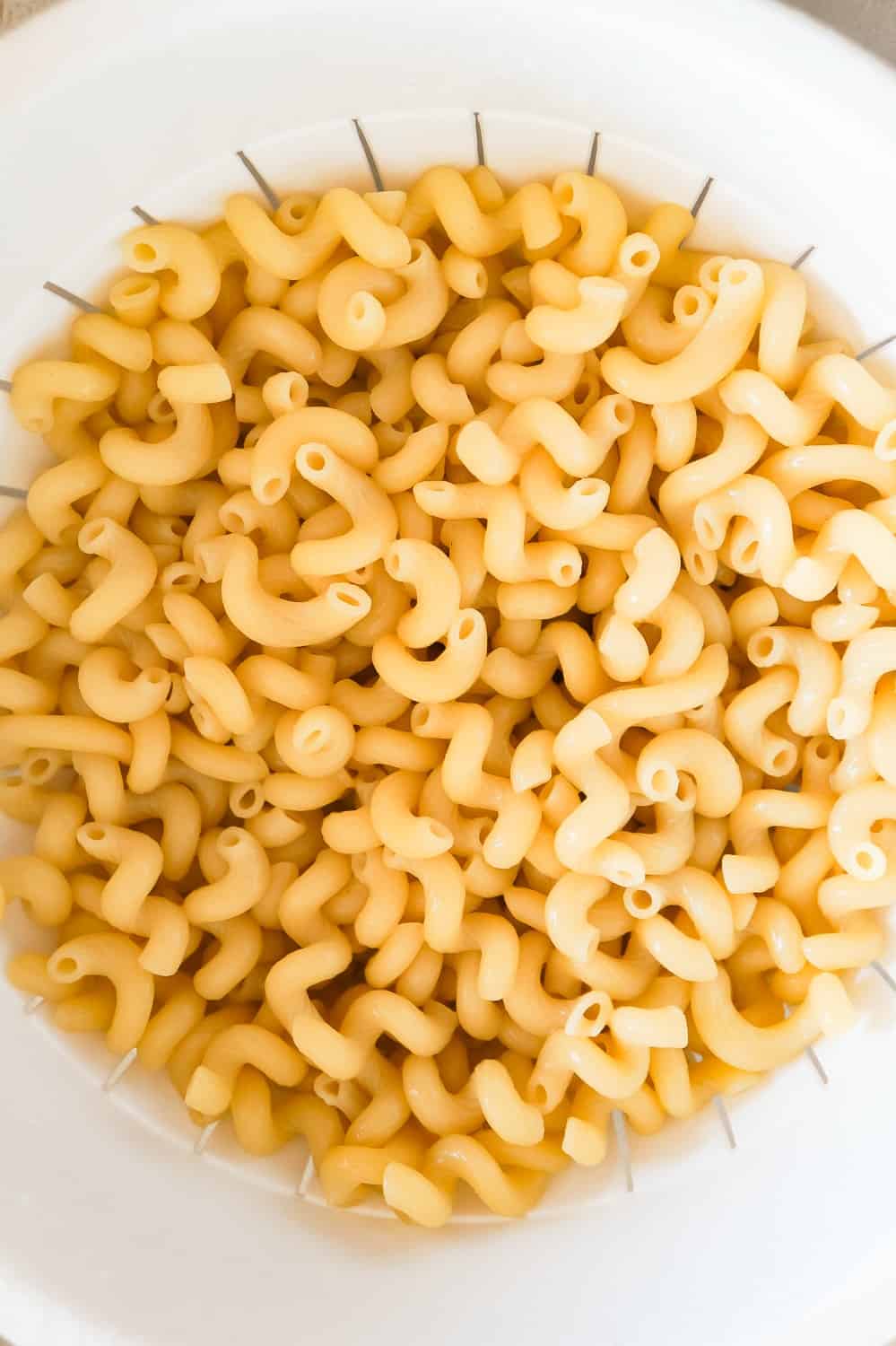 cooked and drained cavatappi noodles