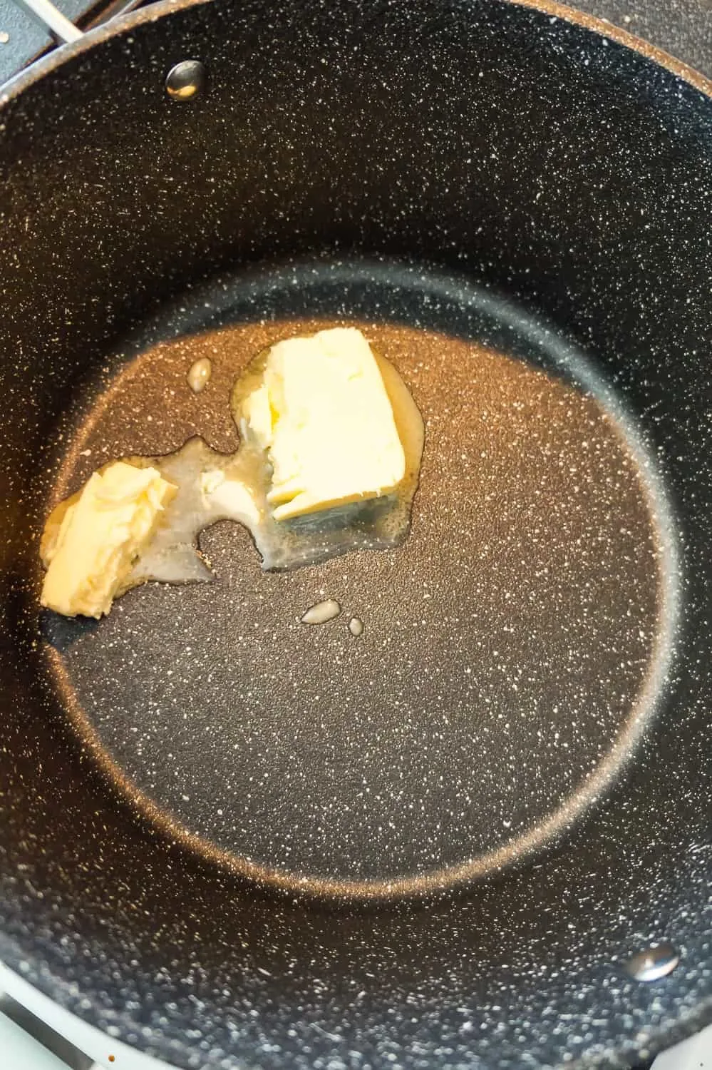 butter melting in a large pot