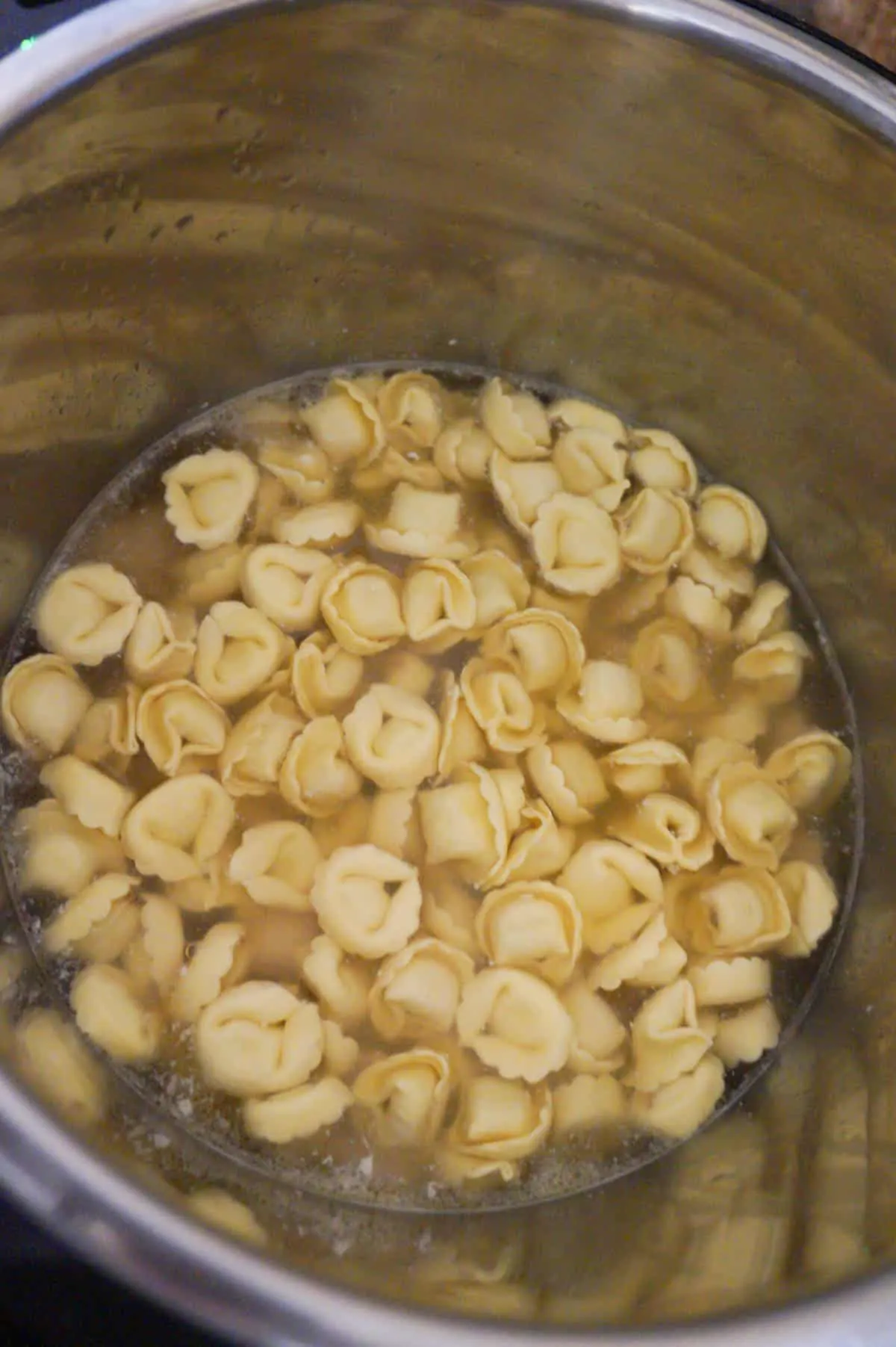 tortellini in water in an Instant Pot